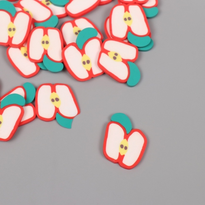 Декор для творчества Декор для творчества "Яблочки красные в разрезе" набор 20 гр 0,3х1,9х1,9 см