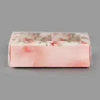 Коробка для 2 конфет с ячейками &laquo;Цветы&raquo;, 10&times;6&times;3 см