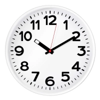 Часы настенные Troyka 78771783 круг., d305мм, плав.ход, пластик белый