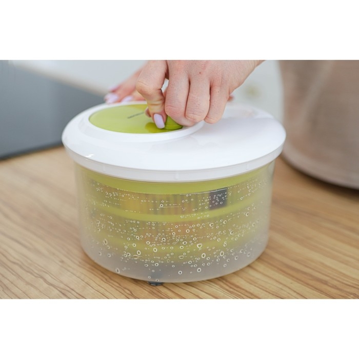 Центрифуга для сушки зелени Доляна Fresh cook, 3,7 л, пластик, цвет бело-зелёный Центрифуга для сушки зелени Доляна Fresh cook, 3,7 л, пластик, цвет бело-зелёный