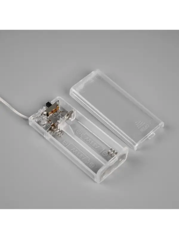 Ветка светодиодная лазурная, 56 см, 15 LED, от батареек AAх2, свечение тёплое белое