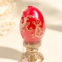 Свеча декоративная "Пасхальное яйцо вензельное" 4,5х10 см, 85 гр