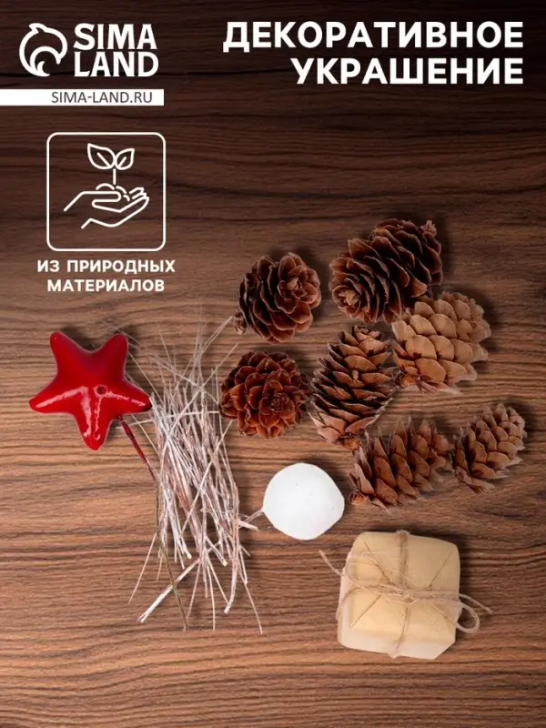 Новогодний декор &laquo;Незабываемый праздник&raquo;, размер шишек: 1.5&times;2 см