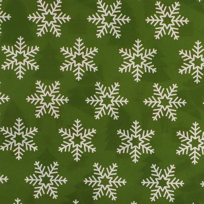 Упаковочная бумага глянцевая двухсторонняя «Новогодний лес», 70 х 100 см