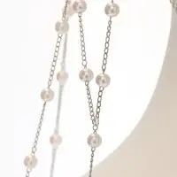 Украшение для волос «Паутина», с бусинами, 55 см, белое в серебре Украшение для волос «Паутина», с бусинами, 55 см, белое в серебре