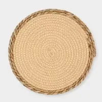 Салфетка сервировочная на стол Доляна &laquo;Мэг&raquo;, d=30 см, бежевая