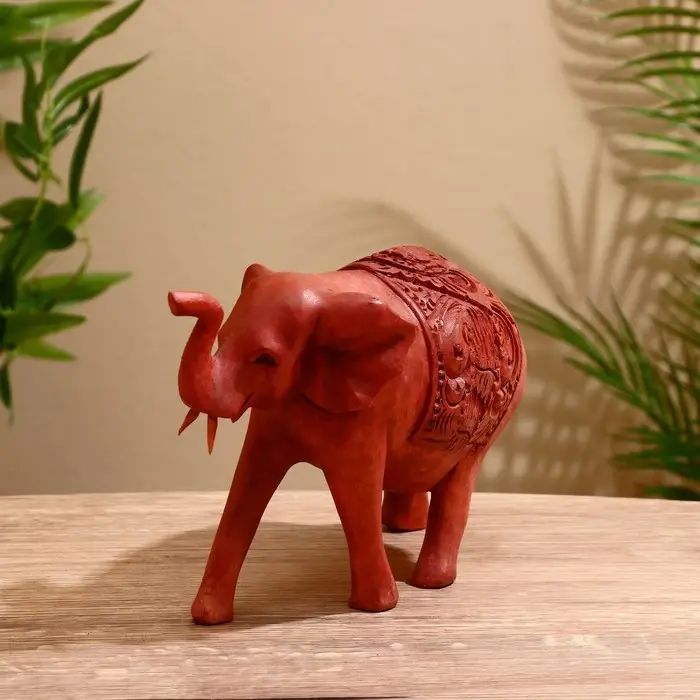 Сувенир дерево "Слон резной" 20х8х16 см