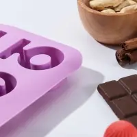 Форма для шоколада Доляна &laquo;Алфавит для бенто-тортов&raquo;, силикон, 36.6&times;26.6&times;2 см, 33 ячейки (3.5&times;3 см), сиреневая