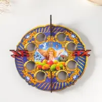 Подставка пасхальная на 8 яиц "Ангел".                                                   Диаметр под