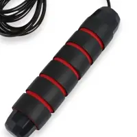 Скакалка спортивная ONLYTOP, 2.8 м, регулируемая, скоростная, с подшипником, чёрная, красная
