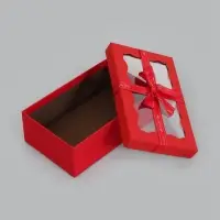 Набор подарочных коробок 3 в 1, прямоугольные с окном, 23&times;16&times;9.5 21&times;14&times;8.0 19&times;12&times;6.5 см