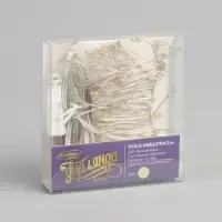 Гирлянда &laquo;Мишура&raquo; 5 м, роса, IP20, серебристая нить, 100 LED, свечение тёплое белое, USB