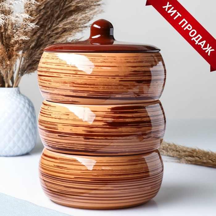 Набор для холодца  Набор для холодца "Русский" 3х0,9л / 16,5х23см, стандарт