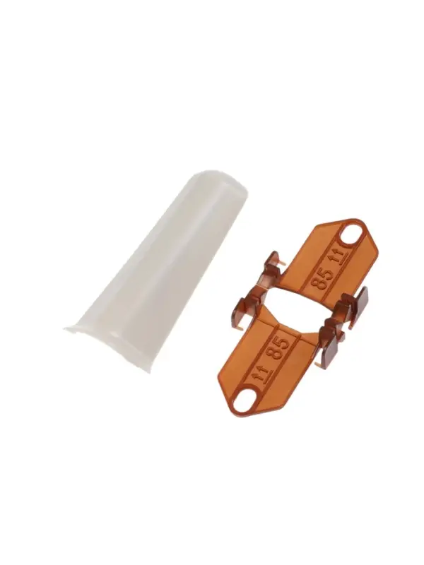 Угол наружный для плинтуса &laquo;Деконика&raquo;, с крепежом, 85 мм, 2 штуки, цвет 002 светло-серый