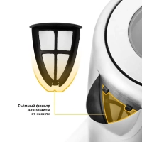 Чайник электрический металлический КТ-661 - 1.7 л Чайник электрический металлический КТ-661 - 1.7 л