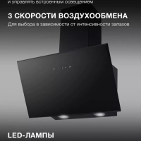 Вытяжка каминная HGH 6840 BG черный