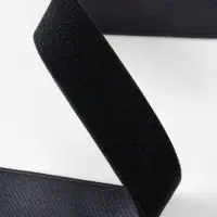 Лента бархатная, 20 мм, 18&plusmn;1 м, чёрная №03