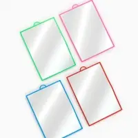 Зеркало настольное, прямоугольное, настенное, 12&times;17 см, (11&times;16 см), МИКС