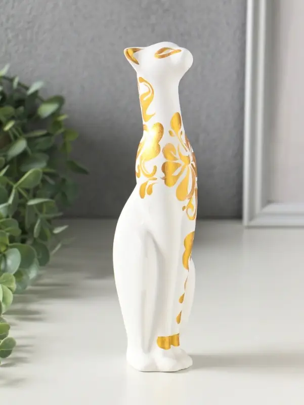 Фигура керамика &laquo;Кошка Багира&raquo;, 20 см, белый