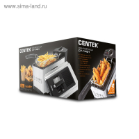 Фритюрница Centek CT-1431, 1800 Вт, 3.5 л, серебристая