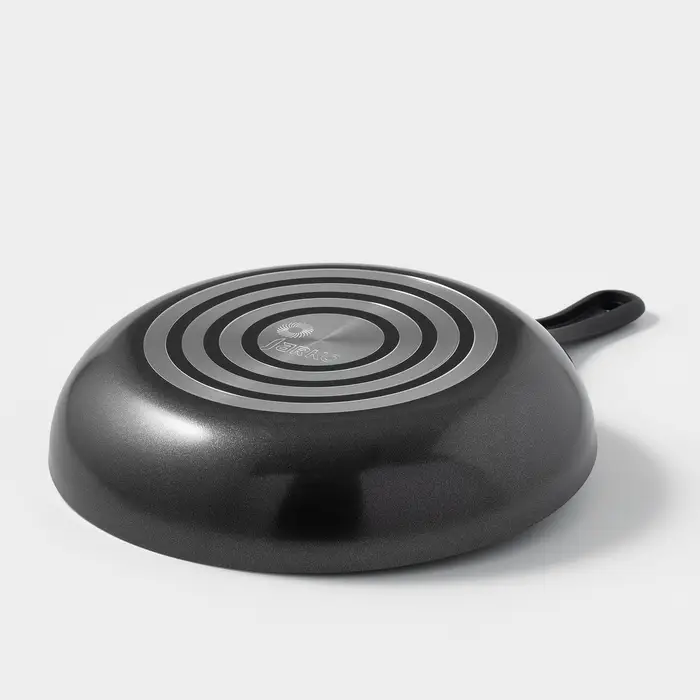 Сковорода Forever, d=26 см, съёмная ручка, стеклянная крышка, антипригарное покрытие, алюминий, чёрная