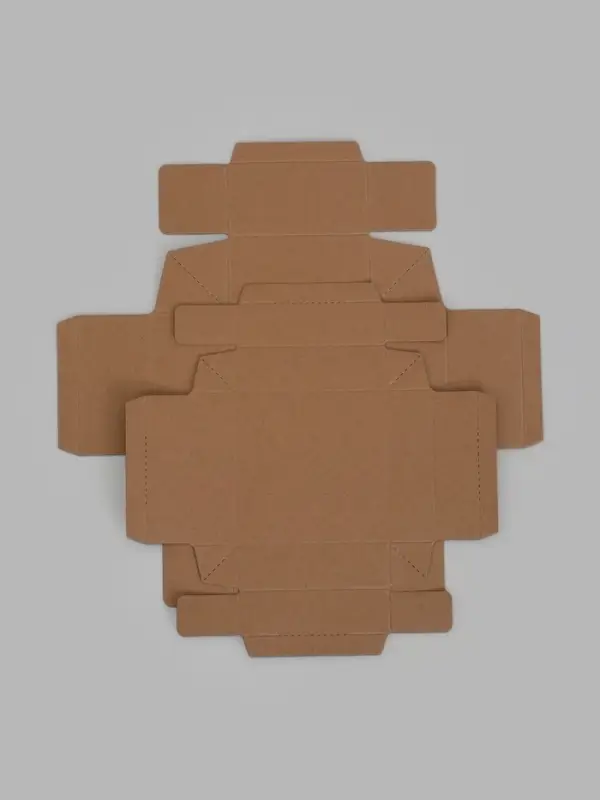 Коробка складная, крышка-дно, крафт, 10&times;10&times;5 см