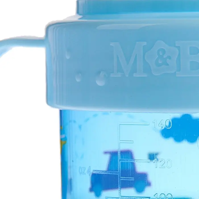 Поильник детский M&B &laquo;Сыночек&raquo; с твёрдым носиком, от 9 мес., 140 мл., с ручками, голубой