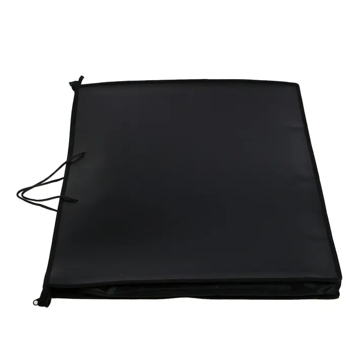 Папка для черчения и рисунков А2, 640&times;470&times;50 мм, 0.8, с ручками, пластиковая, молния сверху, ПМ-А2-35, черная