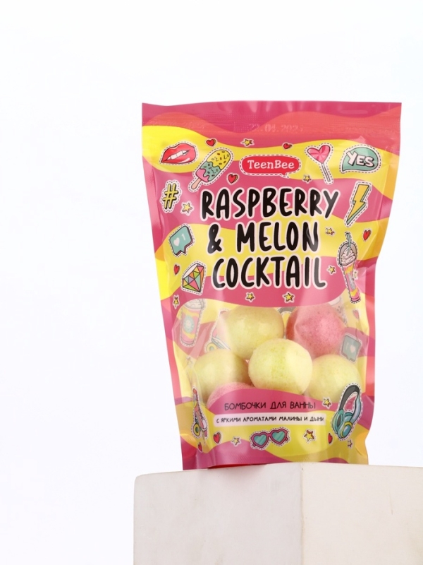 TeenBee Набор бомбочек для ванны дыня-малина, 200 гр