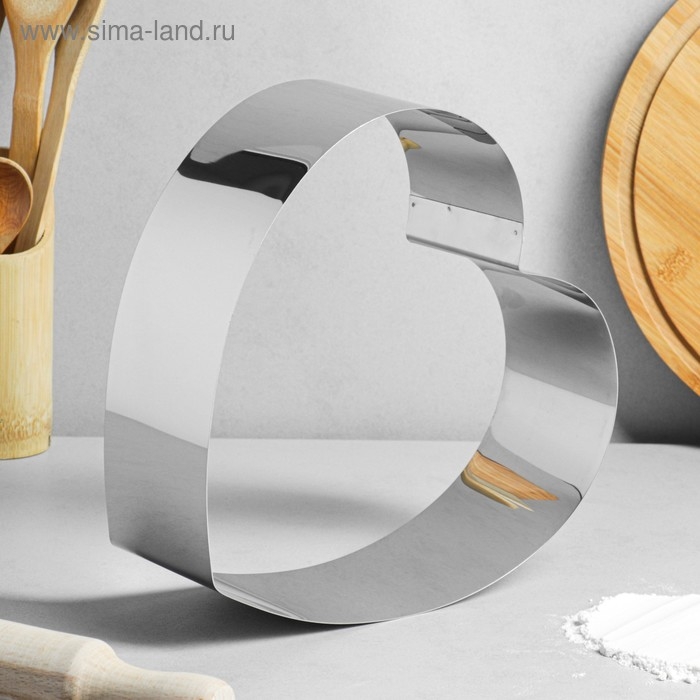 Форма для выпечки и выкладки «Сердце», h-8,5 см, 24 х 24 см Форма для выпечки и выкладки «Сердце», h-8,5 см, 24 х 24 см