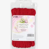 Набор ниток мулине №321, 8 &plusmn;1 м, 6 шт., цвет тёмно-красный