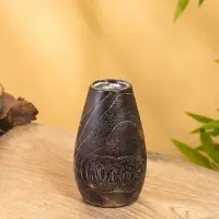 Подсвечник, d=4 см, 8&times;8&times;15 см, дерево джати, тёмно-коричневый