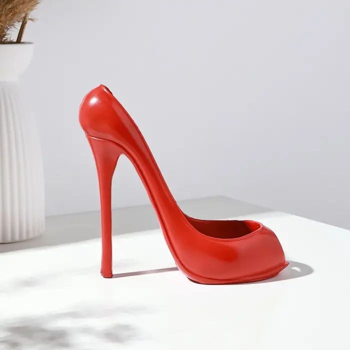 Подставка для бутылки &laquo;Туфля&raquo;, красная, 23&times;9&times;19 см