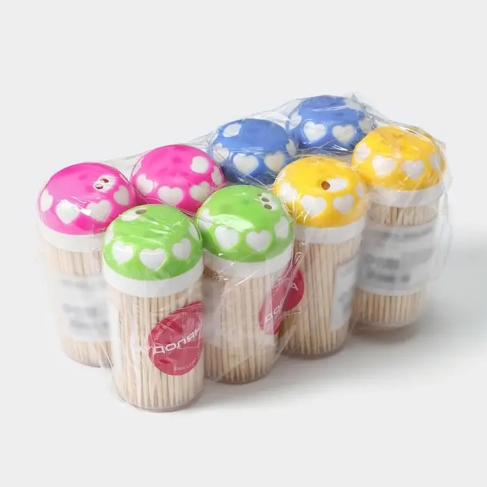 Зубочистки Доляна «Сердца», 190 шт., МИКС Зубочистки Доляна «Сердца», 190 шт., МИКС