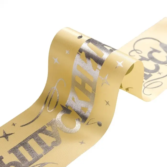 Лента на выпускной «Выпускник 9 класс», атлас, светлое золото Лента на выпускной «Выпускник 9 класс», атлас, светлое золото