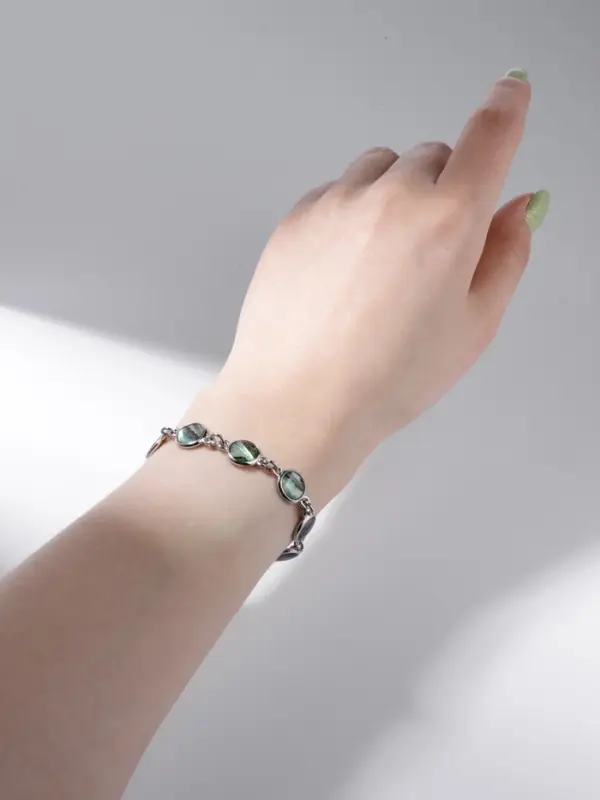 Браслет цепочка &laquo;Галиотис. Круг&raquo;, L=15 см, + удлинитель 5 см, цвет серебро, разноцветный