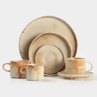 Салатник Magistro Organic brown, овальный, 800 мл, 20.5&times;16.5&times;5.5 см, фарфор, бежевый