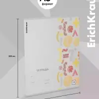Тетрадь 18 листов в клетку ErichKrause Metrica, 60 г/м&sup2;, обложка мелованный картон, МИКС