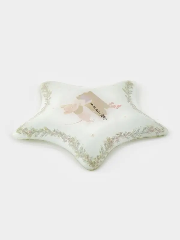 Блюдо сервировочное звезда "Новогодние зверята" 15 см