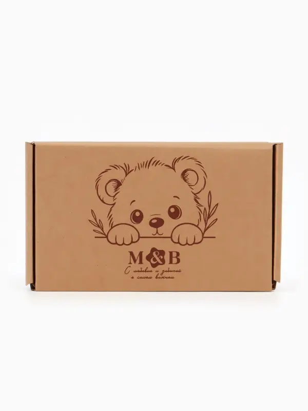 Набор деревянных расчесок детских с натуральной щетиной, 2 шт в коробке, M&B Набор деревянных расчесок детских с натуральной щетиной, 2 шт в коробке, M&B