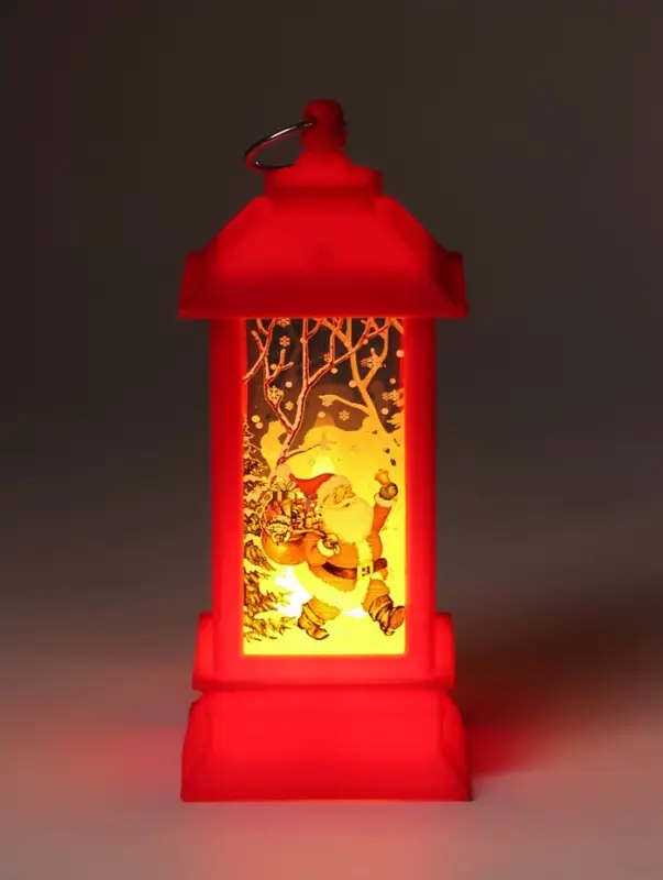 Фонарь новогодний LED &laquo;Дед Мороз с мешком подарков&raquo;, 5.5&times;5.5&times;13.5 см, красный