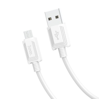 Кабель Hoco X73, Micro USB - USB, 2.4 А, 1 м, передача данных, ПВХ, белый