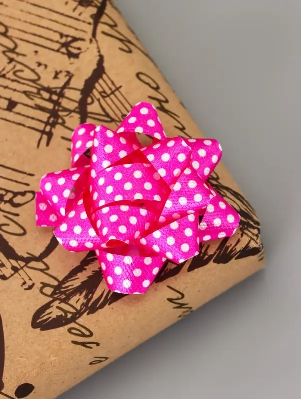 Подарочный Бант - звезда №5, для упаковки подарков, набор 50 шт., МИКС