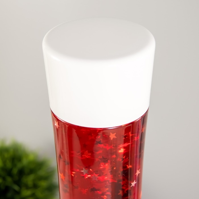 Светильник Светильник "Цилиндр" Е14 белая, лава, блёстки 40х11х11 см RISALUX