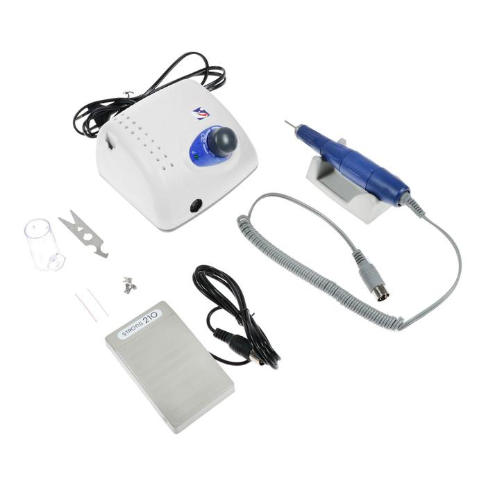 Аппарат для маникюра и педикюра  Strong 210, 35 000 об/мин, 64 Вт,  белый Аппарат для маникюра и педикюра  Strong 210, 35 000 об/мин, 64 Вт,  белый