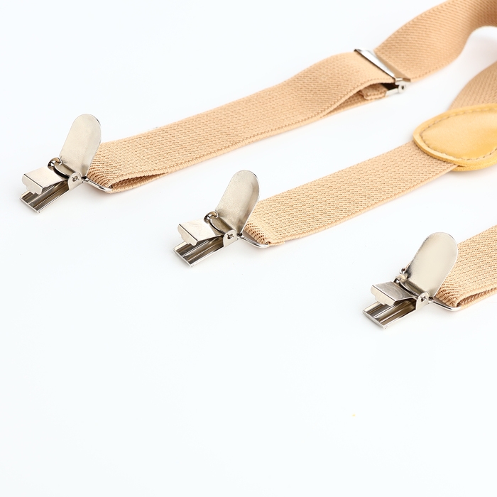Подтяжки детские, ширина 2,5 см, цвет бежевый