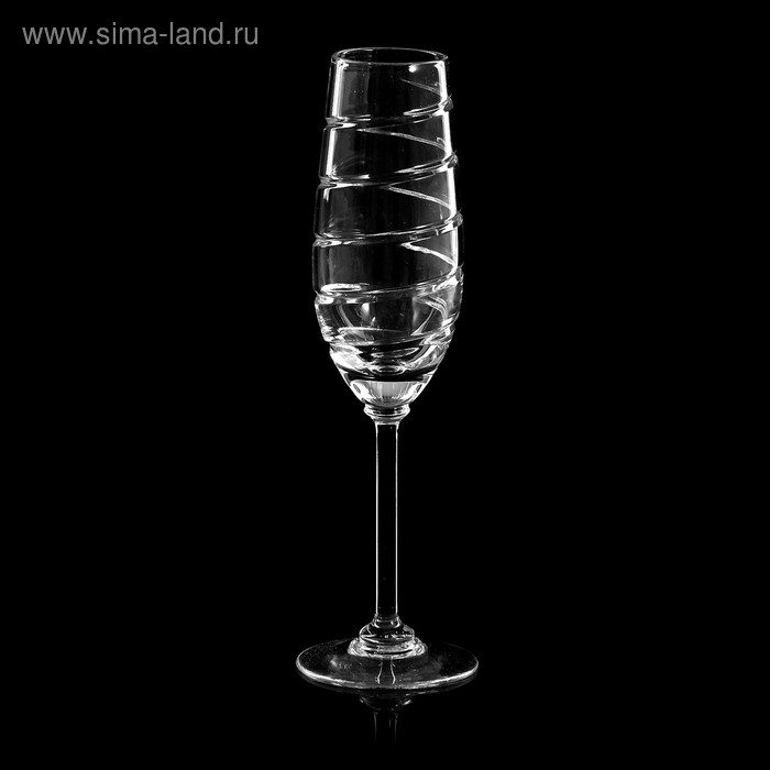 Набор бокалов хрустальных для шампанского «Спираль», 160 мл, 6 шт Набор бокалов хрустальных для шампанского «Спираль», 160 мл, 6 шт