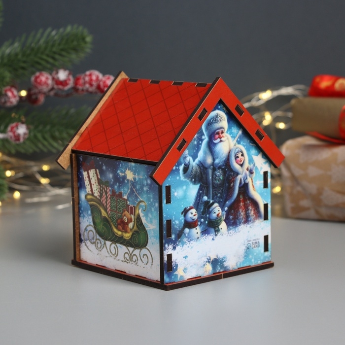 Новогодний чайный домик  Новогодний чайный домик "Волшебства" 10,5х9,5х12 см