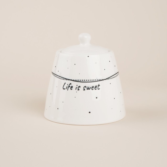 Сахарница фарфоровая SL Home «Милый дом», 180 мл, 9×7 см, цвет белый Сахарница фарфоровая SL Home «Милый дом», 180 мл, 9×7 см, цвет белый