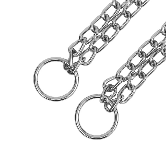 Ошейник - удавка металлический двухрядный, 35 см, толщина проволоки 2 мм Ошейник - удавка металлический двухрядный, 35 см, толщина проволоки 2 мм